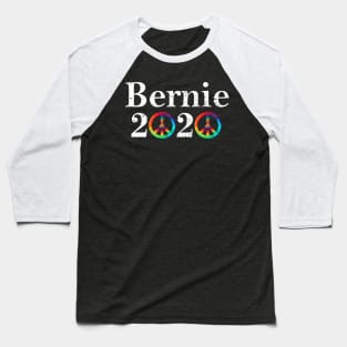 Vintage Bernie 2020 Peace Flag American Hippie Gift Baseball T-Shirt